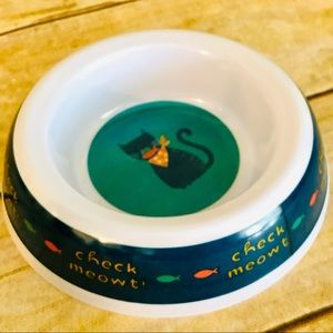 “Check Meow-t” Small Cat Bowl